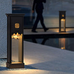 Artisan Cut-Out LED Landscape Light in Black Stainless Steel for Modern Courtyards