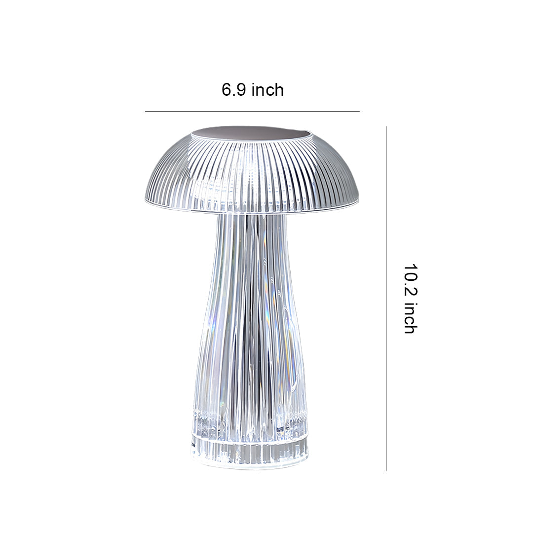 Lumina Clear Acrylic Portable Table Lamp with Touch Dimming
