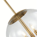 Lumina Clear Glass Globe Pendant Light in Gold