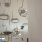 Lumina Clear Crystal Pendant Light – Modern Minimalist LED Hanging Lamp