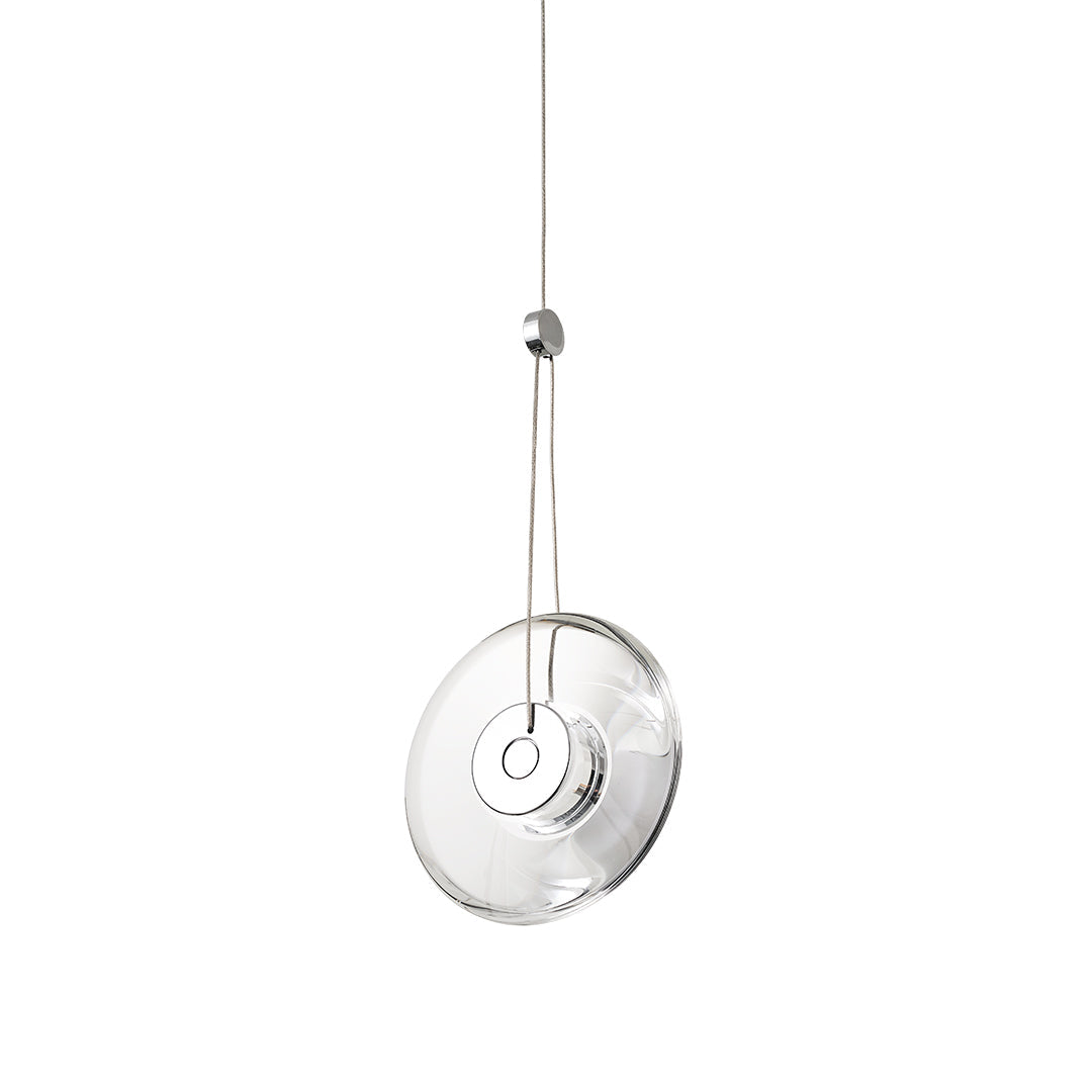 Lumina Clear Crystal Pendant Light – Modern Minimalist LED Hanging Lamp