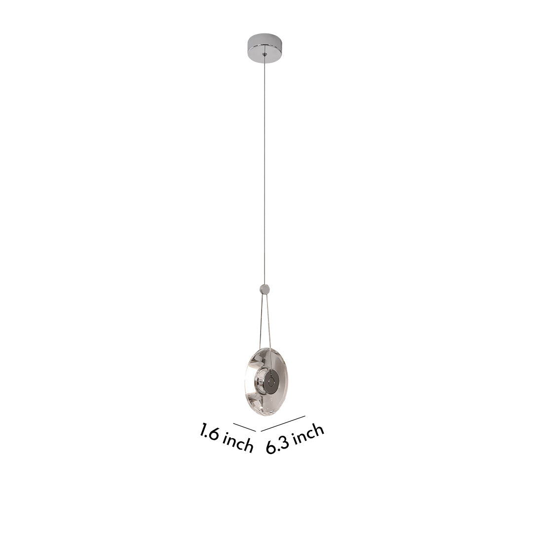 Lumina Clear Crystal Pendant Light – Modern Minimalist LED Hanging Lamp
