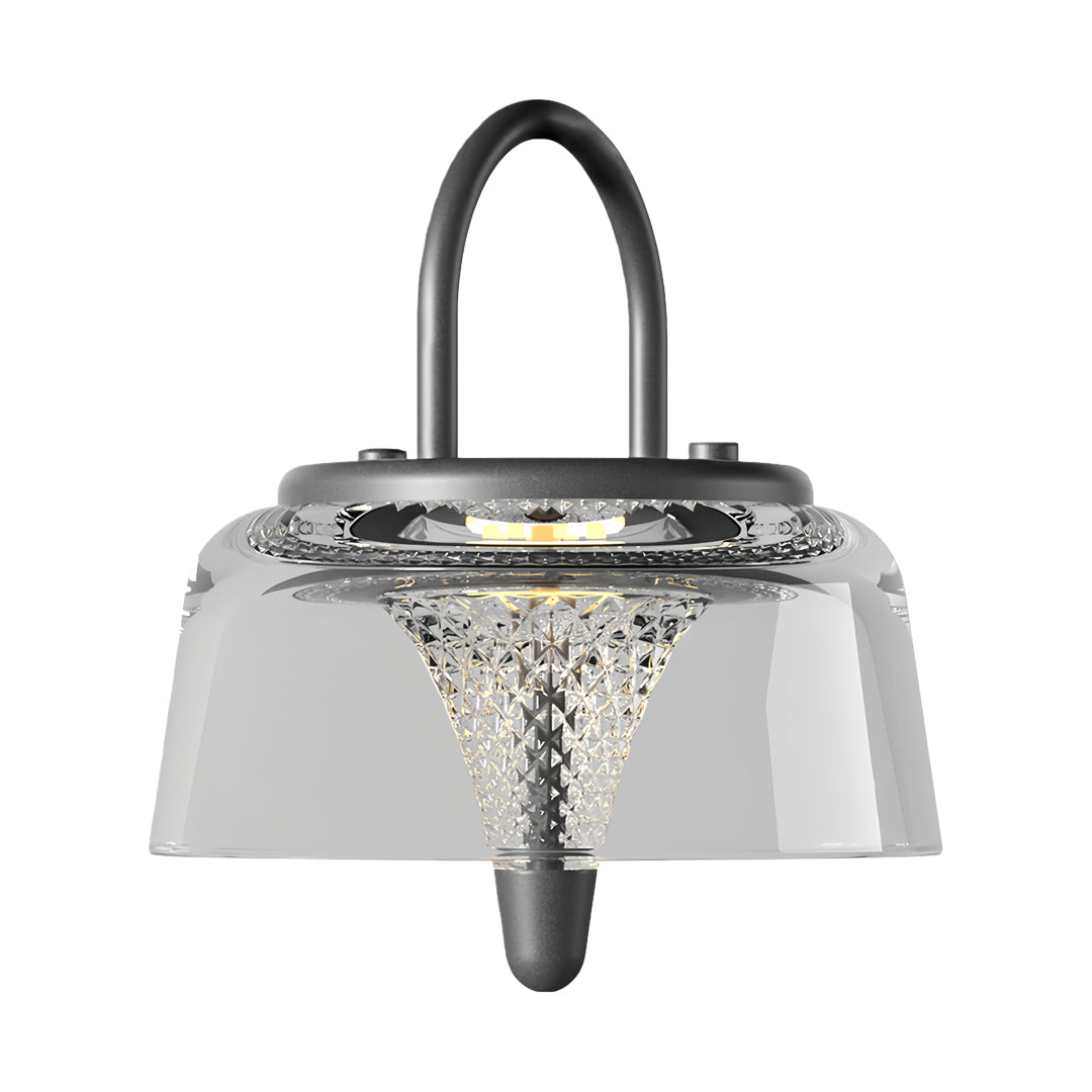 Lumina Clear Glass LED Pendant Light with Solar Power