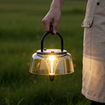 Lumina Clear Glass LED Pendant Light with Solar Power