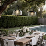 Lumina Clear Glass LED Pendant Light with Solar Power