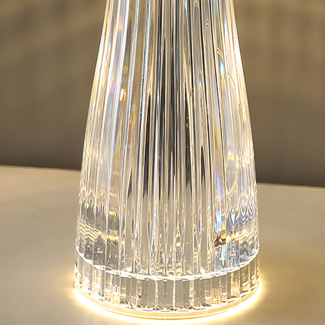 Lumina Clear Acrylic Portable Table Lamp with Touch Dimming