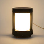 Cylindrical LED Pathway Bollard Lights in Black – Solar & Wired Options