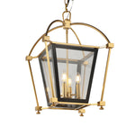 Aurelia Four-Light Gold and Black Lantern Pendant