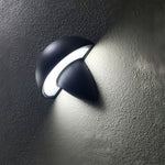Mushroom Wall Sconce in Aluminum with Clear Glass Shade, IP65 Waterproof LED