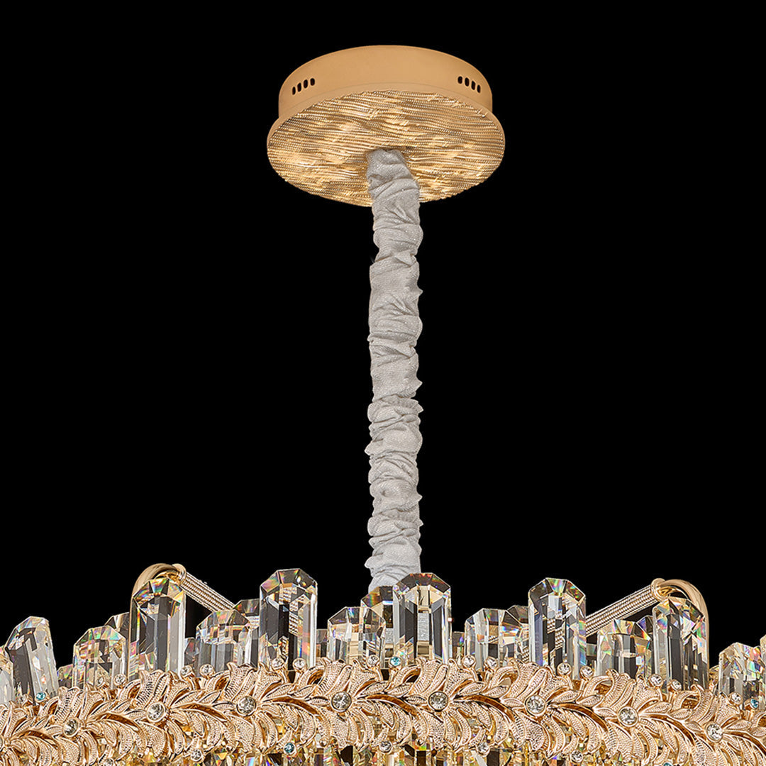 Lumière Cascade Crystal Chandelier in Champagne Gold