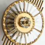 Aurelia Crystal Wall Sconce in Brass Stainless Steel for Modern Interiors