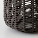 Woven Outdoor LED Lantern in Stainless Steel, Modern Minimalist Garden Light