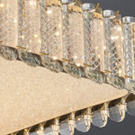 Luxury Crystal Flush Mount Ceiling Light with Chrome Frame and LED
