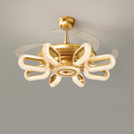 Luxury Gold LED Ceiling Fan with Light – Modern Iron Design for Elegant Interiors