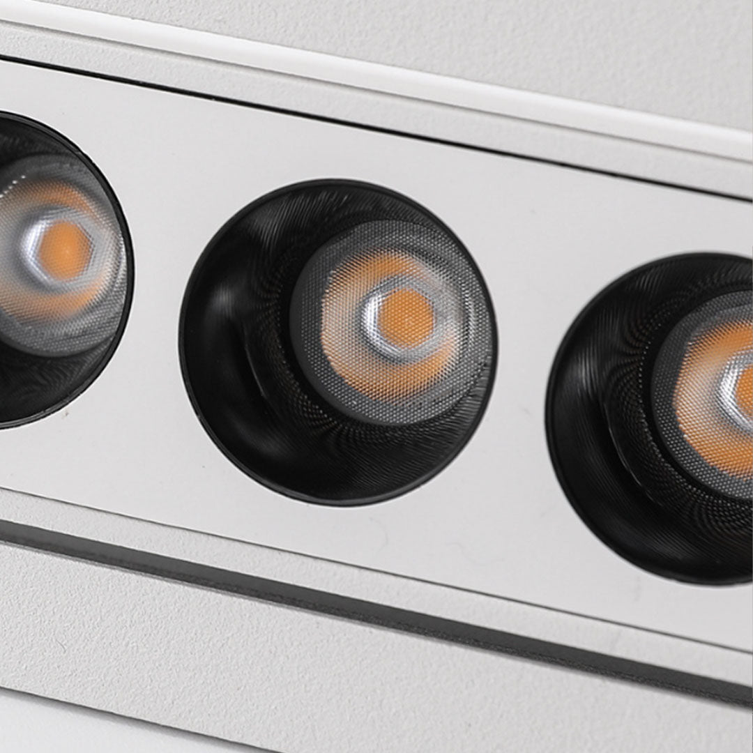 Recessed LED Spotlights with Adjustable Grille, Modern Architectural Linear Lighting
