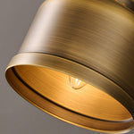 American Retro Solid Brass LED Wall Sconce for Bedroom and Living Room