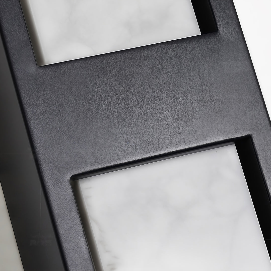 Modern Outdoor Wall Sconce with Marble Shade, IP54 Waterproof LED