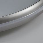 Lumina Silver LED Flush Mount Ceiling Light with White Acrylic Shade