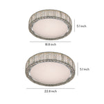Lumière Cristal Flush Ceiling Light in Gold with LED Crystal Accents