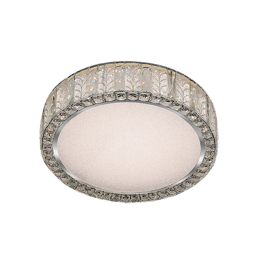 Lumière Cristal Flush Ceiling Light in Gold with LED Crystal Accents