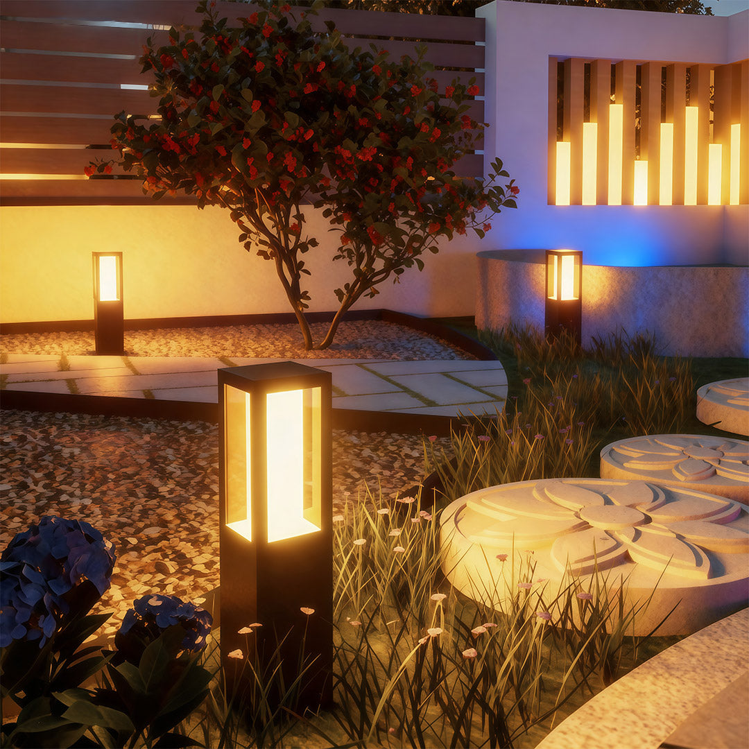 Modern Path Bollard Lights Outdoor Waterproof LED Landscape Lighting