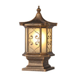 European-Style Outdoor Pillar Lanterns for Gate and Garden, Waterproof Die-Cast Aluminum