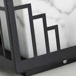Minimalist Outdoor Pillar Light in Matte Black Stainless Steel