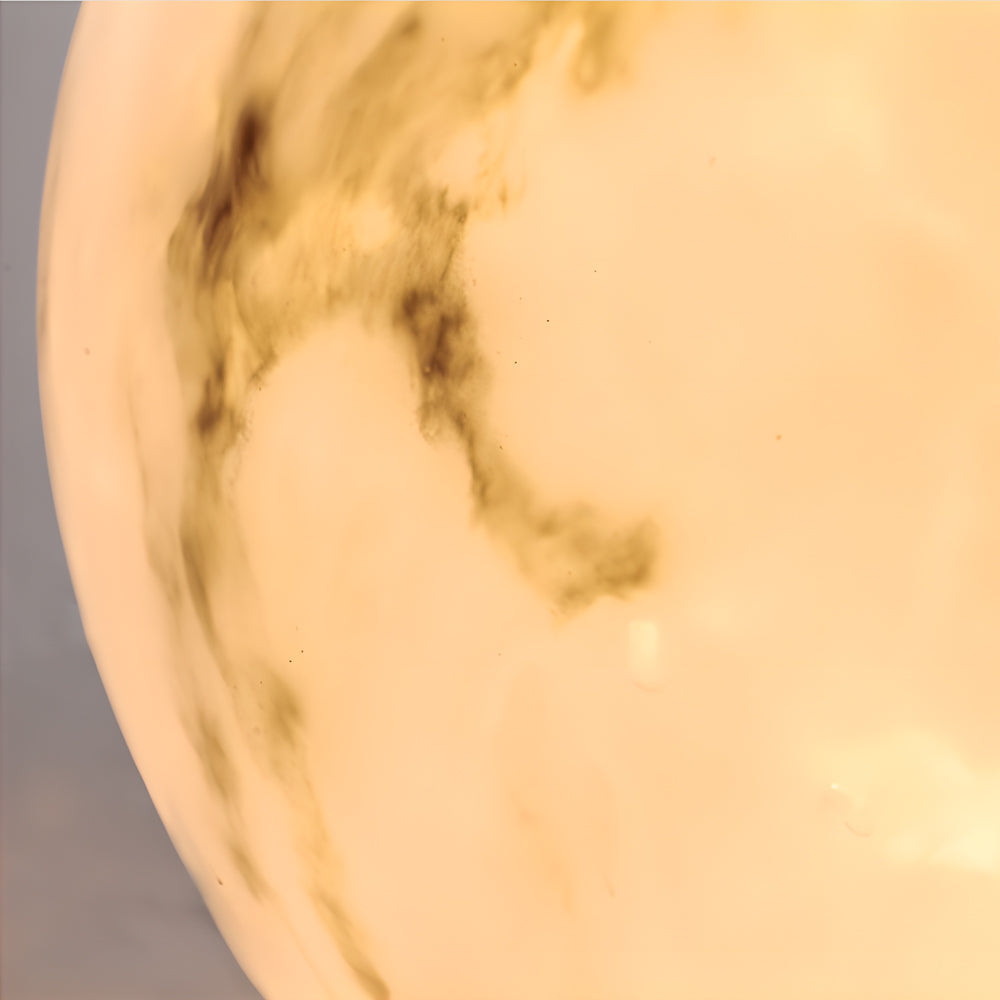 Lunar Glow Outdoor Pillar Light in Faux Marble, IP54 Waterproof