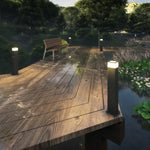 Modern Square Outdoor Bollard Light for Pathways & Gardens