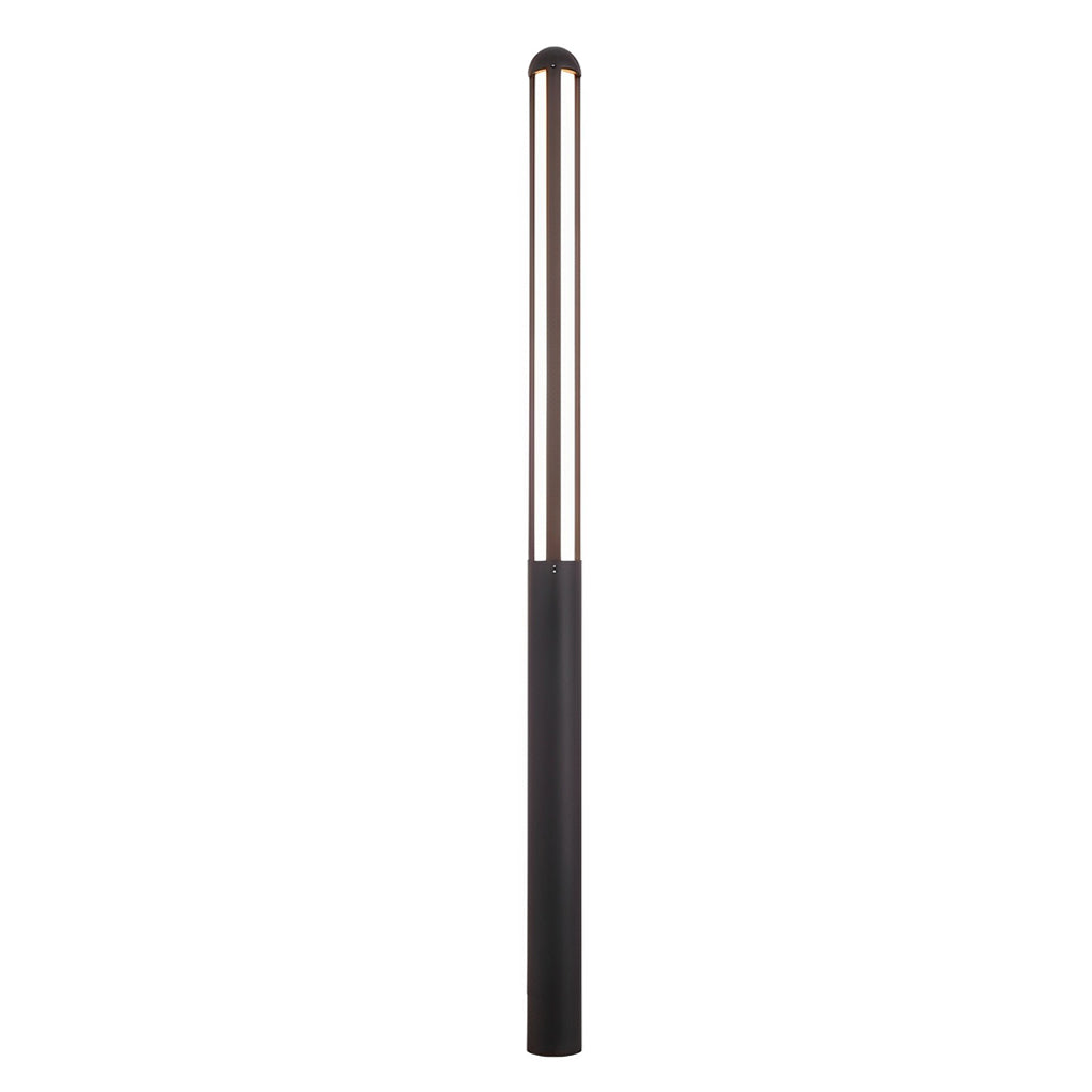 Modern Tall Garden Bollard Light | Minimalist Black Aluminum LED Pathway Lamp