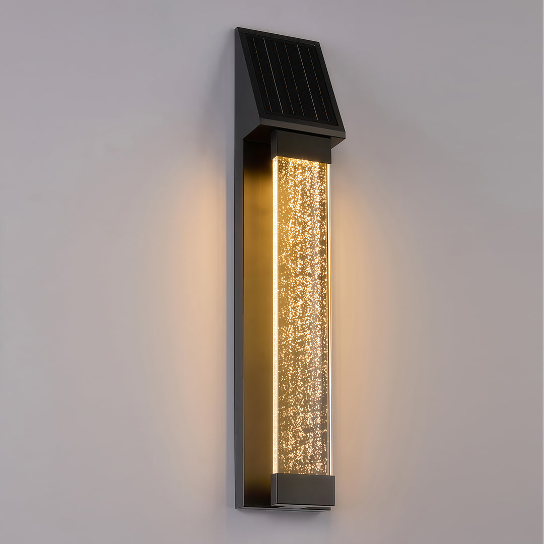 Aria Solar Wall Sconce in Matte Black Stainless Steel