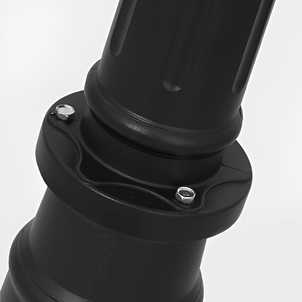 Modern 2-Head Outdoor Post Light in Black, Waterproof Aluminum
