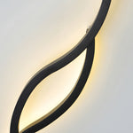 Modern Bedside Wall Sconce with Wavy Silicone Shade in Walnut or Black