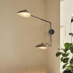 Swing Arm Wall Sconce with Full Spectrum LED, Industrial Modern