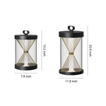 Black Hourglass Outdoor Lantern with Stainless Steel Frame