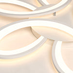 Modern White Ceiling Fan with Dimmable LED Light and Remote Control