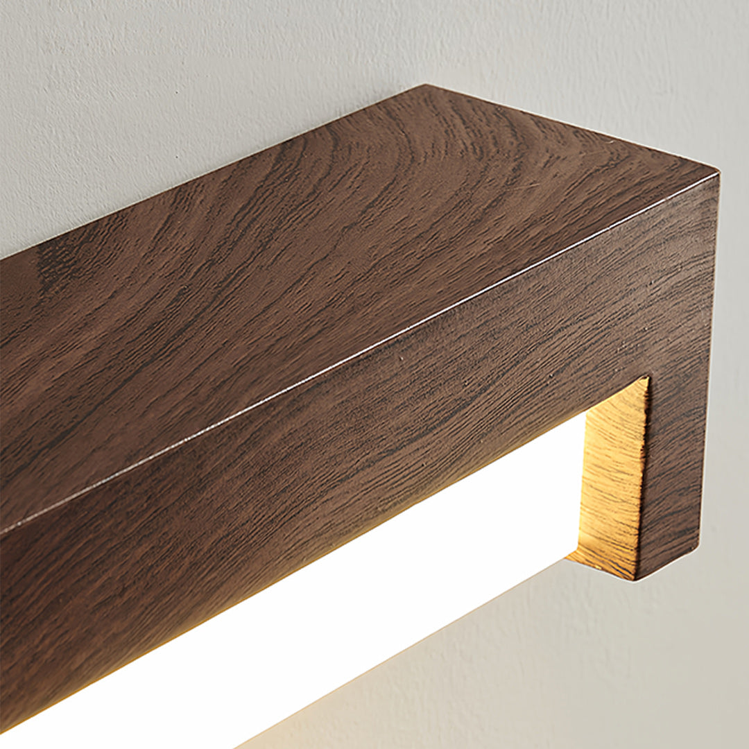 Vintage Wood Grain LED Wall Sconce with Acrylic Diffuser