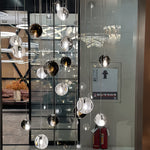 Aurelia Crystal Accent Pendant Light in Teal and Brown
