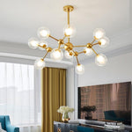 Radiant Beauty 12 Light Sputnik Semi Flush Fixture Chandelier