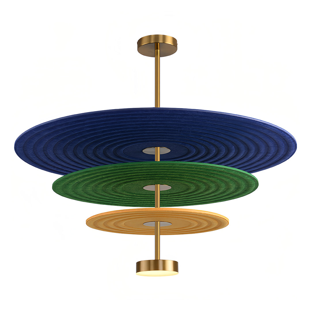 Acoustic Felt 3-Tier Chandelier with LED Lighting