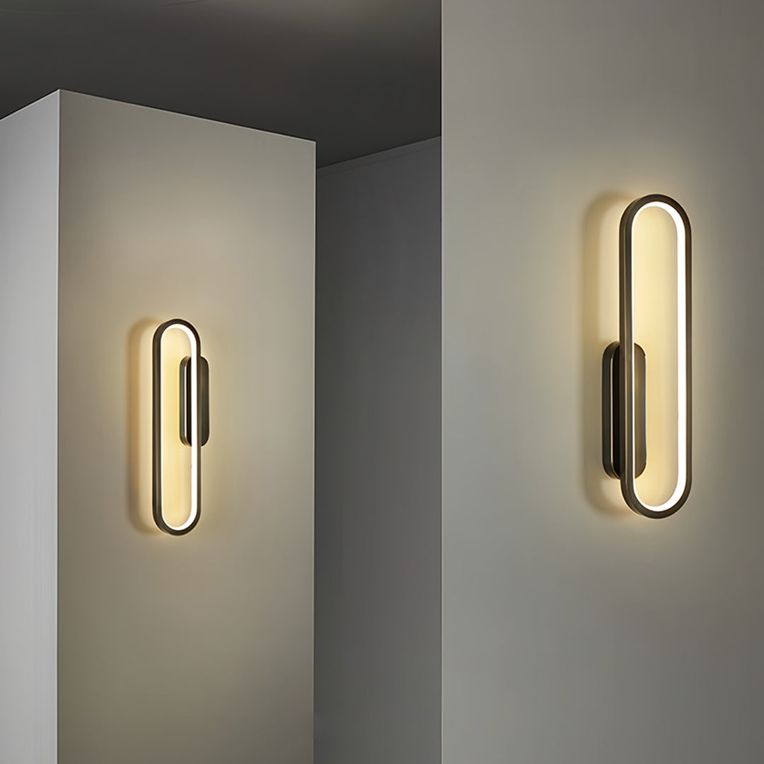 Modern Minimalist Oval LED Wall Sconce with Warm Ambient Glow