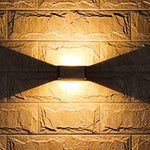 Nordic Minimalist Outdoor Up and Down Wall Light in Black Aluminum