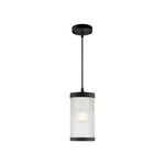 Modern Outdoor Pendant Light with Stainless Steel Frame and Acrylic Shade