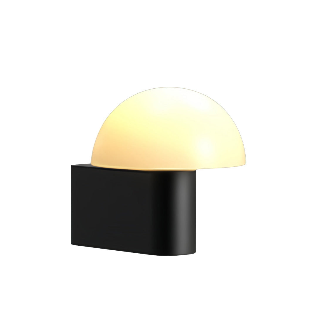 Modern Outdoor Wall Sconce with Glass Shade for Patio and Garden