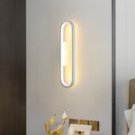 Modern Minimalist Oval LED Wall Sconce with Warm Ambient Glow
