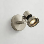 Aurelle Industrial Wall Sconce in Silver Die-Cast Aluminum