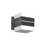 Geometric Outdoor Wall Sconce in Black and White Stainless Steel