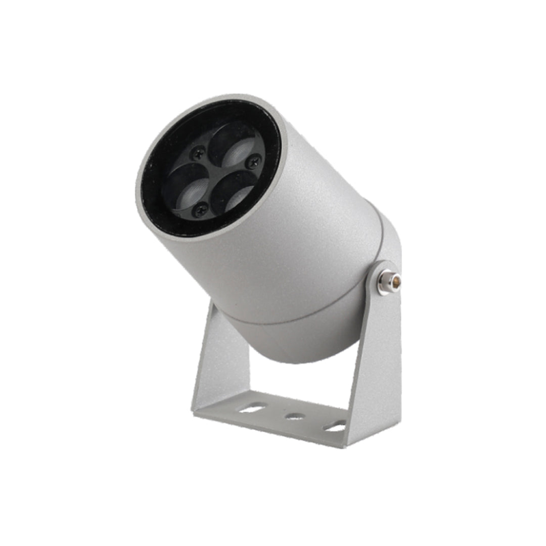 Round LED Landscape Spotlight in Modern Aluminum for Outdoor Spaces