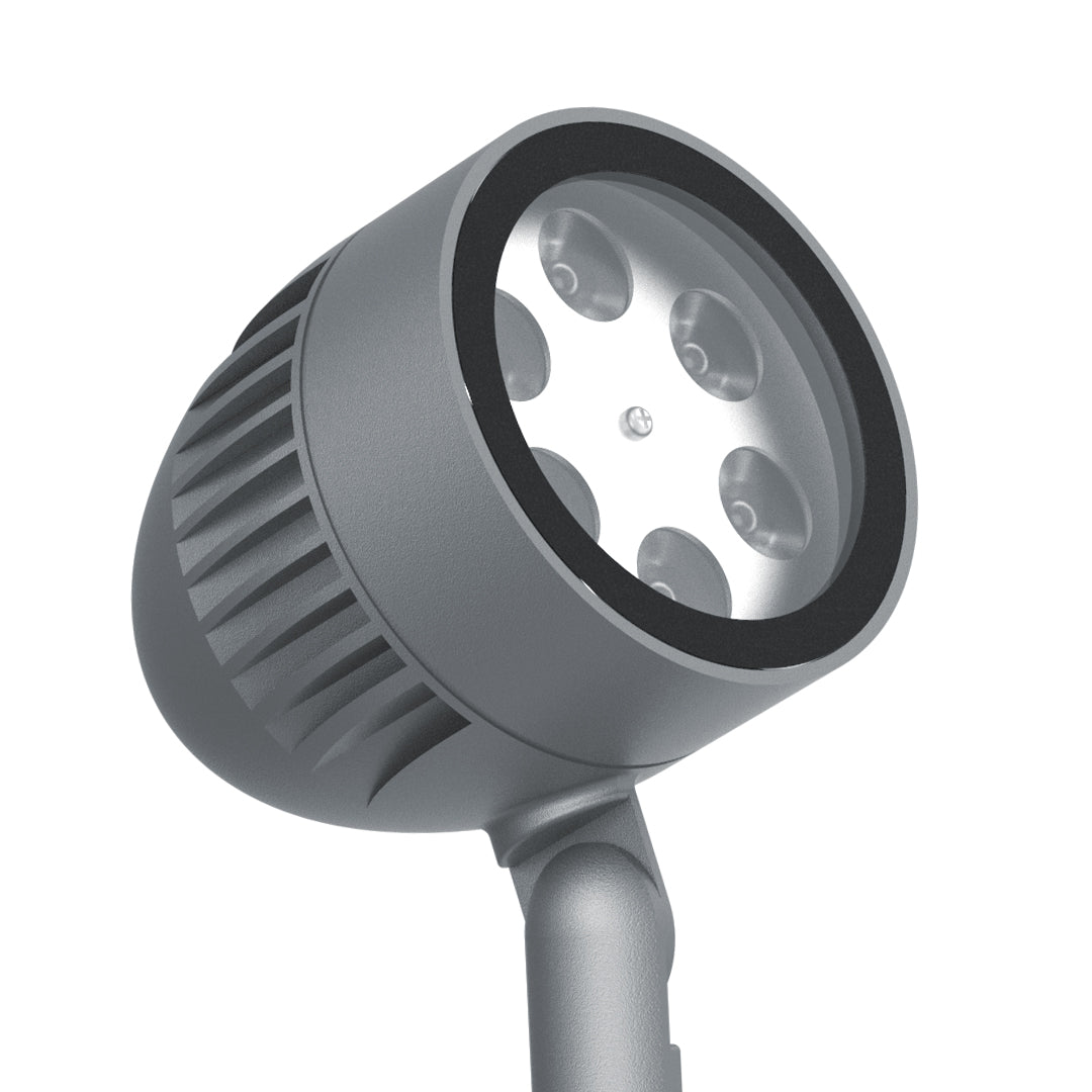 Minimalist LED Outdoor Spotlight with Ground Spike, Warm White 3000K