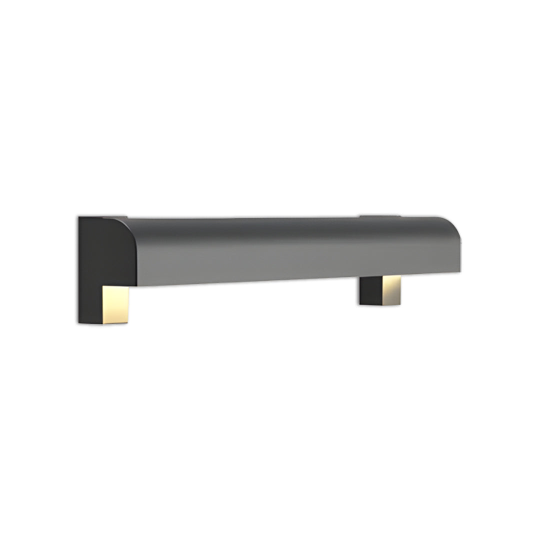 Modern Outdoor Wall Sconce with Black Stainless Steel and Warm LED Light
